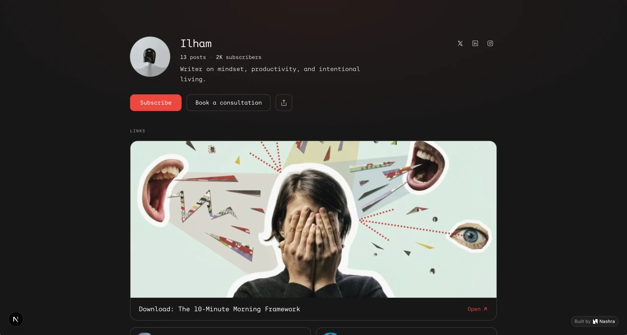 Your Hub, bio and blog in one