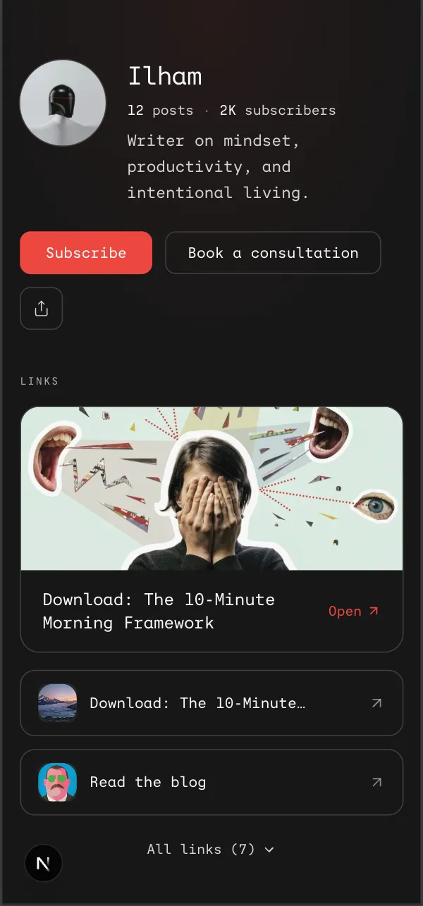 Hub · screenshot