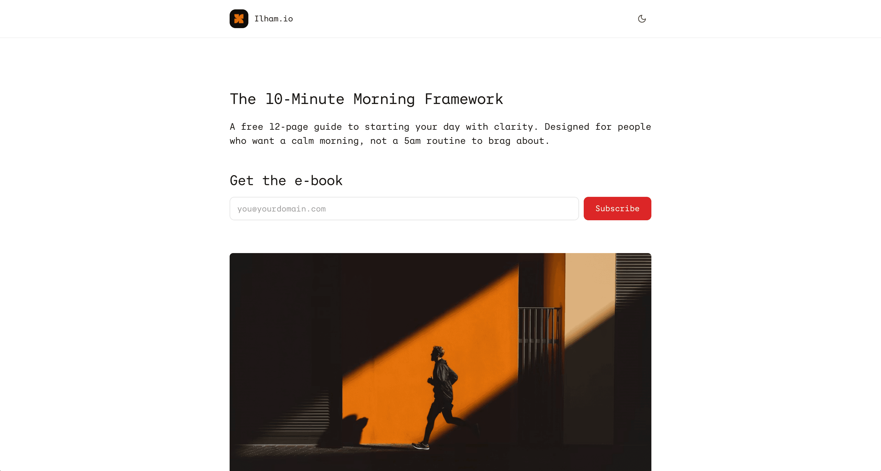 A Nashra landing page, rendered live